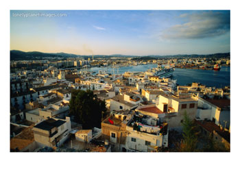 City Viewed from d'Alt Vila, Ibiza City, Balearic Islands, Spain
