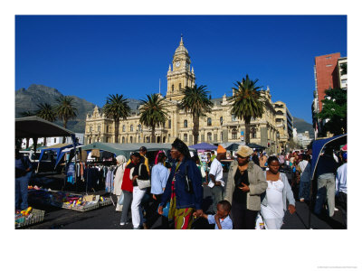 Market on Grand Parade and Old Town Hall, Cape Town, South Africa