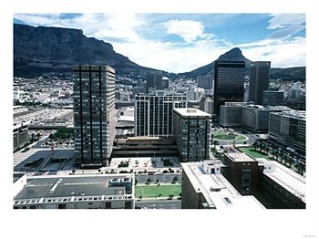 Overview of Central Cape Town in South Africa