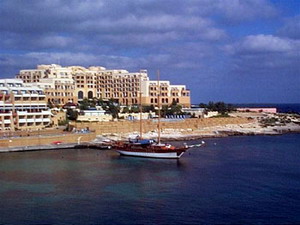 Corinthia Marina Hotel - beachfront 4 star hotel on St George's Bay in St Julian's, Malta