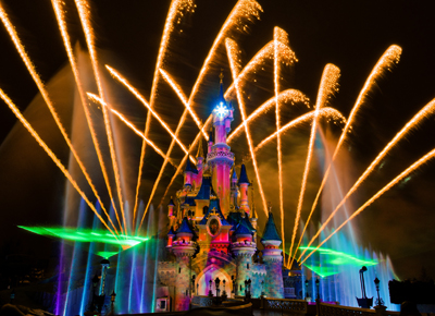 Fireworks in Disneyland Paris