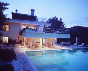Corfu Villa at night
