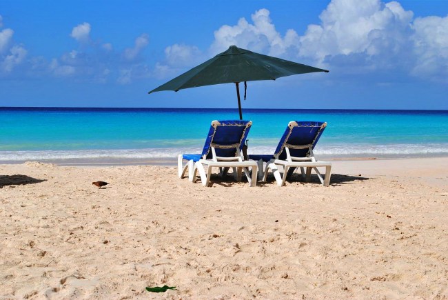 Romantic beach in Barbados