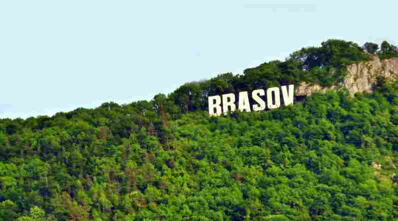Brasov Hollywood sign, Transylvania, Romania