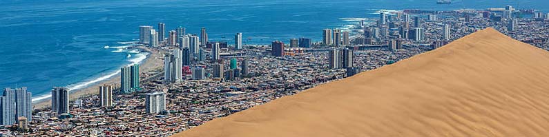 Iquique image by Diego Delso on Wikimedia Commons