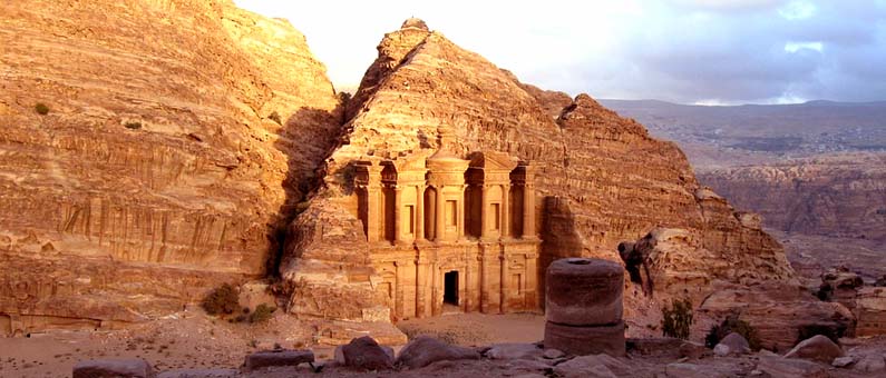 Monuments of Petra in Jordan