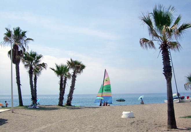 Beach in La Cala de Mijas, Spain