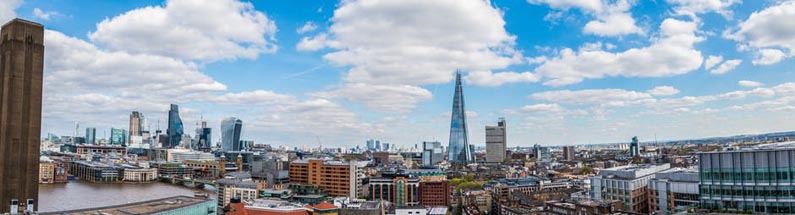 Panoramic view of London, England