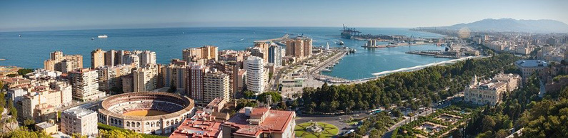 Aerial view of Malaga, Andalucia, Spain