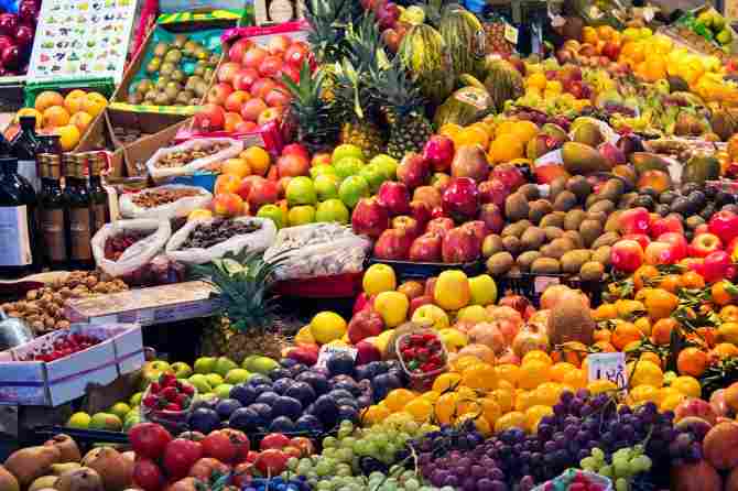 Fresh fruit and vegetables in Marrakech, Morocco