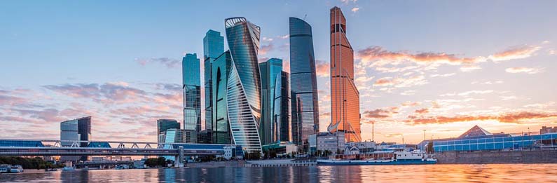 The modern side of Moscow, Russia
