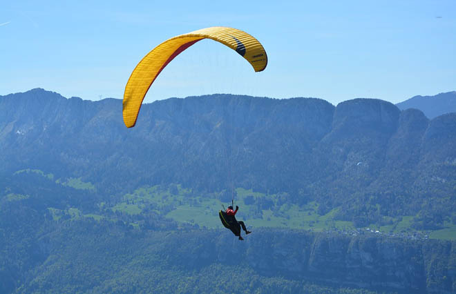 Paragliding in the French Alps