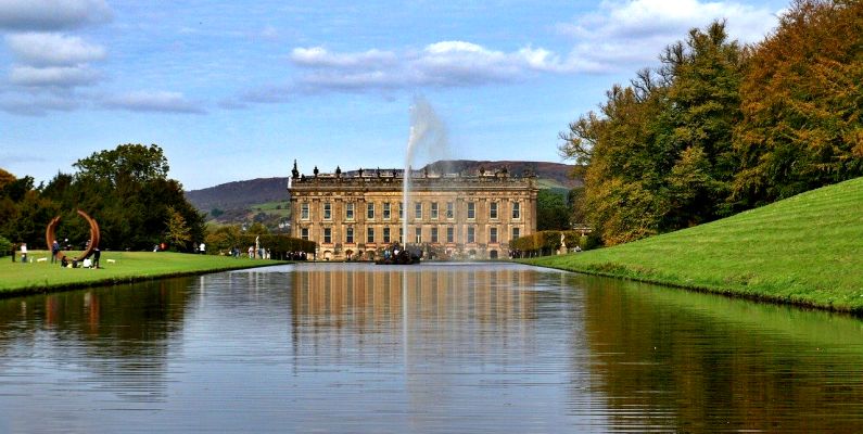 Chatsworth House in the Peak District of England