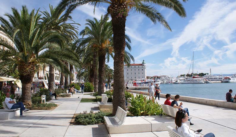 Promenade in Split, Croatia