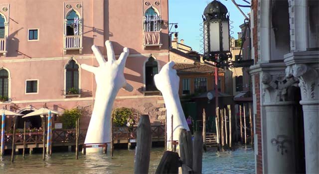 Giant Hands of the Grand Canal, Venice