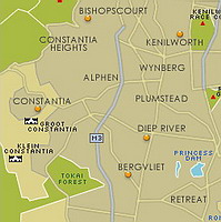 Constantia, Cape Town map