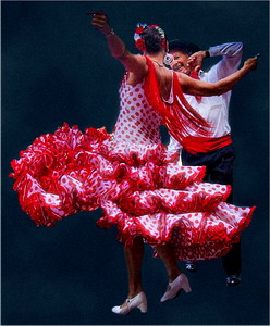 Flamenco Dancers - copyright Anne Sewell