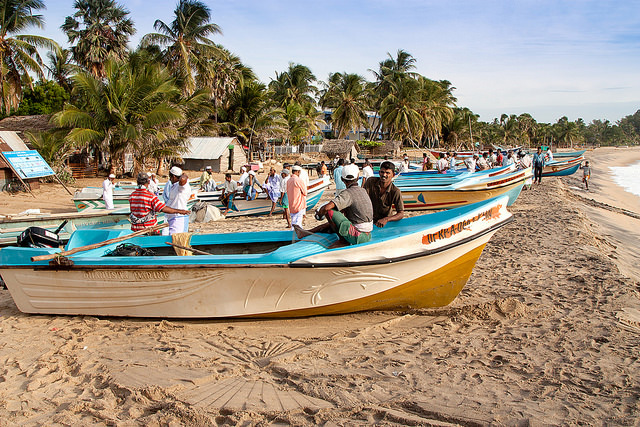 Beach in Arugam Bay, Sri Lanka