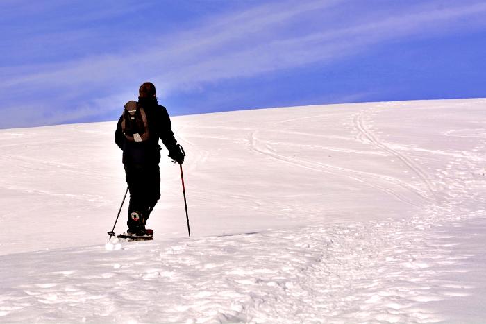 Snowshoeing in Antarctica