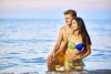 Romance on the beach in Barbados, Caribbean