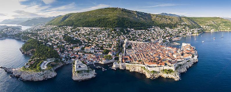 Aerial view of Dubrovnik