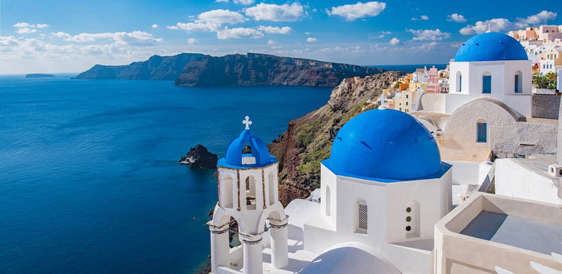 Santorini in the Greek Islands