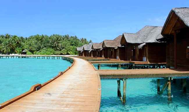 Overwater villas in Maldives