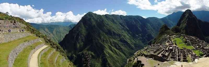 Panoramic view of Machu Picchu