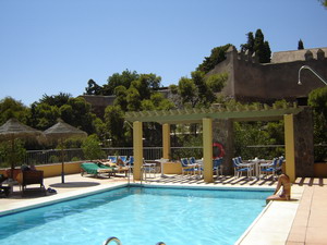 Pool and castle view