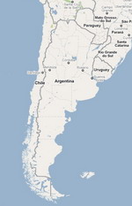 View map of South America