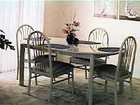 The dining area